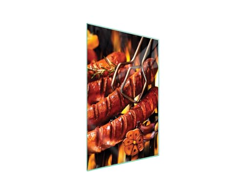 TMK ArtDeko Herdabdeckplatte 35x52 Einteilig Glas Induktion Herdschutz Spritzschutz Glasplatte Deko Schneidebrett, Grill von TMK ArtDeko