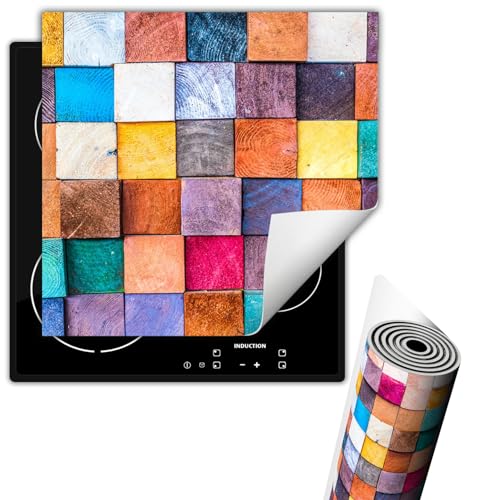 TMK ArtDeko Herdabdeckplatte 50x52 cm Einteilig Küchen Zubehör Kochfeld Abdeckung Ceranfeld Herdplattenabdeckung Induktionskochfeld Aufrollbare Matte, Mosaik Holz Bunt TMK ArtDeko Herdabdeckplatte 50x52 cm Einteilig Küchen Zubehör Kochfeld Abdeckung Ceranfeld Herdplattenabdeckung Induktionskochfeld Aufrollbare Matte, Mosaik Holz Bunt von TMK ArtDeko