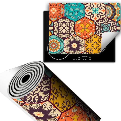 TMK ArtDeko Herdabdeckplatte Einteilig 70x52 cm Küche Herdabdeckung Ceranfeld Abdeckplatte Kochfeld Abdeckung Induktionskochfeld Aufrollbare, Mosaik Bunt TMK ArtDeko Herdabdeckplatte Einteilig 70x52 cm Küche Herdabdeckung Ceranfeld Abdeckplatte Kochfeld Abdeckung Induktionskochfeld Aufrollbare, Mosaik Bunt von TMK ArtDeko
