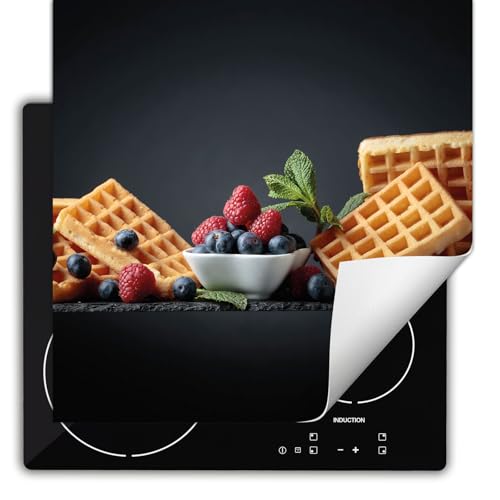 TMK ArtDeko Herdabdeckplatte Induktion Schutzmatte Küche Herdabdeckung Ceranfeld Induktionsmatte Cerankochfeld Abdeckung 60x52 cm - Obst Essen von TMK ArtDeko