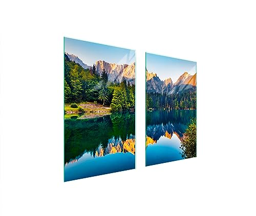 TMK ArtDeko Herdabdeckplatten Set 75x52 cm Ceranfeld Abdeckung Glas Spritzschutz Abdeckplatte Glasplatte Herd Ceranfeldabdeckung Deko Schneidebrett, Landschaft TMK ArtDeko Herdabdeckplatten Set 75x52 cm Ceranfeld Abdeckung Glas Spritzschutz Abdeckplatte Glasplatte Herd Ceranfeldabdeckung Deko Schneidebrett, Landschaft von TMK ArtDeko