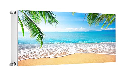 TMK ArtDeko Magnet Heizkörperabdeckung Innovative Lösung Selbsthaftend 120x60 Heizkörperabdeckung, Heizkörperverkleidung, Strand von TMK ArtDeko