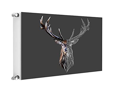 TMK ArtDeko Magnet Heizkörperabdeckung Innovative Lösung Selbsthaftend 80x60 Heizkörperabdeckung, Heizkörperverkleidung, Hirsch von TMK ArtDeko