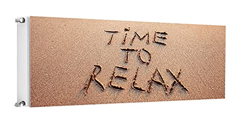 TMK ArtDeko Magnetische Heizkörperverkleidung Modernes Design Einfache Montage 160x60 Magnet Heizkörperabdeckung, Strand Meer von TMK ArtDeko