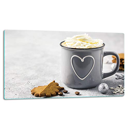 TMK ArtDeko – Schneidebrett Glas – Glasschneidebrett für die Küche 52x30 cm – Robust, Hygienisch & Rutschfest – Glas Schneidebrett – Zusätzliche Arbeitsfläche – Vielseitige Nutzung von TMK ArtDeko