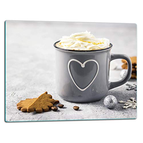 TMK ArtDeko – Schneidebrett Glas – Glasschneidebrett für die Küche 52x40 cm – Robust, Hygienisch & Rutschfest – Glas Schneidebrett – Zusätzliche Arbeitsfläche – Vielseitige Nutzung von TMK ArtDeko