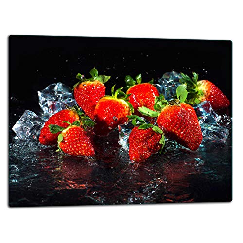 TMK ArtDeko – Schneidebrett Glas – Glasschneidebrett für die Küche 52x40 cm – Robust, Hygienisch & Rutschfest – Glas Schneidebrett – Zusätzliche Arbeitsfläche – Vielseitige Nutzung von TMK ArtDeko