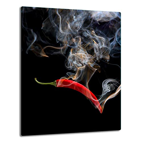 TMK | Herdabdeckplatte 40x52 Einteilig Glas Elektroherd Induktion Herdschutz Spritzschutz Glasplatte Deko Schneidebrett Schwarz Chilli TMK | Herdabdeckplatte 40x52 Einteilig Glas Elektroherd Induktion Herdschutz Spritzschutz Glasplatte Deko Schneidebrett Schwarz Chilli von TMK ArtDeko