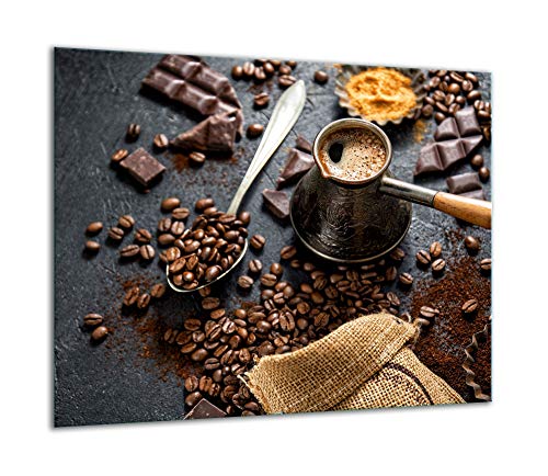 TMK | Herdabdeckplatte 60x52 Einteilig Glas Elektroherd Induktion Herdschutz Spritzschutz Glasplatte Deko Schneidebrett Kaffee TMK | Herdabdeckplatte 60x52 Einteilig Glas Elektroherd Induktion Herdschutz Spritzschutz Glasplatte Deko Schneidebrett Kaffee von TMK ArtDeko