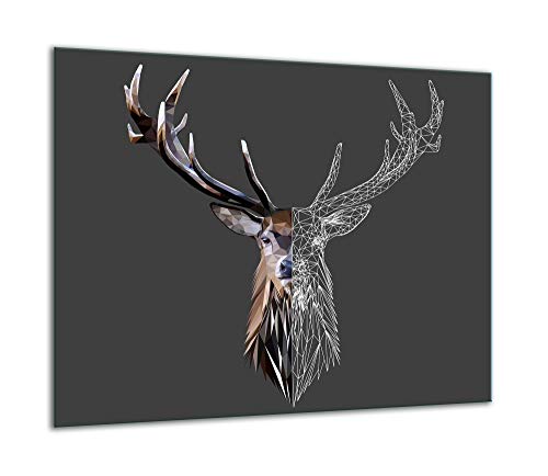 TMK | Herdabdeckplatte 60x52 Einteilig Glas Elektroherd Induktion Herdschutz Spritzschutz Glasplatte Deko Schneidebrett schwarz Hirsch TMK | Herdabdeckplatte 60x52 Einteilig Glas Elektroherd Induktion Herdschutz Spritzschutz Glasplatte Deko Schneidebrett schwarz Hirsch von TMK ArtDeko