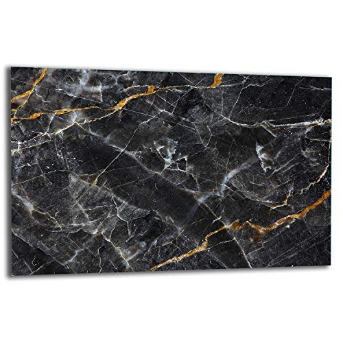TMK ArtDeko Herdabdeckplatte 1 Teilig 80x52 cm - Spritzschutz Herdabdeckung – Herdschutz aus Sicherheitsglas – Robust, Hygienisch & Rutschfest– Schutz für Induktion, Ceran, Gas & Elektro von TMK ArtDeko
