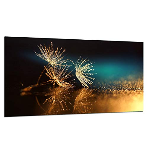 TMK | Herdabdeckplatte 90x52 cm Glas Ceranfeldabdeckung Induktion Herdschutz Spritzschutz Glasplatte Deko Schneidebrett, Blumen von TMK ArtDeko