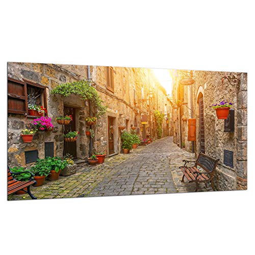 TMK | Herdabdeckplatte 90x52 cm Glas Ceranfeldabdeckung Induktion Herdschutz Spritzschutz Glasplatte Deko Schneidebrett Stadt TMK | Herdabdeckplatte 90x52 cm Glas Ceranfeldabdeckung Induktion Herdschutz Spritzschutz Glasplatte Deko Schneidebrett Stadt von TMK ArtDeko
