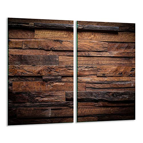TMK | Herdabdeckplatten 2 Teilig 2x30x52 cm Ceranfeldabdeckung Küche Elektroherd Induktion Herdschutz Spritzschutz Glasplatte Schneidebrett Braun Holz TMK | Herdabdeckplatten 2 Teilig 2x30x52 cm Ceranfeldabdeckung Küche Elektroherd Induktion Herdschutz Spritzschutz Glasplatte Schneidebrett Braun Holz von TMK ArtDeko