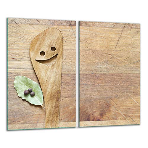 TMK | Herdabdeckplatten 2 Teilig 2x30x52 cm Ceranfeldabdeckung Küche Elektroherd Induktion Herdschutz Spritzschutz Glasplatte Schneidebrett Holz TMK | Herdabdeckplatten 2 Teilig 2x30x52 cm Ceranfeldabdeckung Küche Elektroherd Induktion Herdschutz Spritzschutz Glasplatte Schneidebrett Holz von TMK ArtDeko