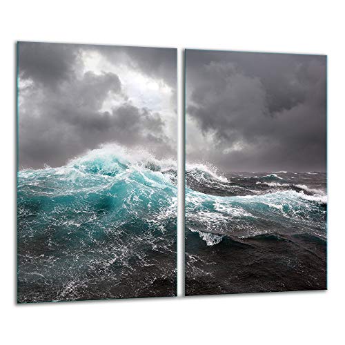 TMK | Herdabdeckplatten 2 Teilig 2x30x52 cm Ceranfeldabdeckung Küche Elektroherd Induktion Herdschutz Spritzschutz Glasplatte Schneidebrett Meer TMK | Herdabdeckplatten 2 Teilig 2x30x52 cm Ceranfeldabdeckung Küche Elektroherd Induktion Herdschutz Spritzschutz Glasplatte Schneidebrett Meer von TMK ArtDeko