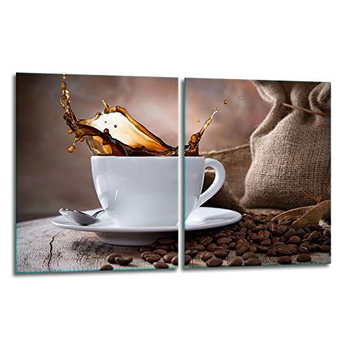 TMK | Herdabdeckplatten Set 2x40x52 cm Ceranfeld Abdeckung Glas Spritzschutz Abdeckplatte Glasplatte Herd Ceranfeldabdeckung Deko Schneidebrett Kaffee TMK | Herdabdeckplatten Set 2x40x52 cm Ceranfeld Abdeckung Glas Spritzschutz Abdeckplatte Glasplatte Herd Ceranfeldabdeckung Deko Schneidebrett Kaffee von TMK ArtDeko