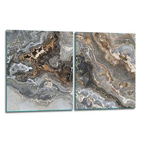 TMK | Herdabdeckplatten Set 2x40x52 cm Ceranfeld Abdeckung Glas Spritzschutz Abdeckplatte Glasplatte Herd Ceranfeldabdeckung Deko Schneidebrett | Marmor TMK | Herdabdeckplatten Set 2x40x52 cm Ceranfeld Abdeckung Glas Spritzschutz Abdeckplatte Glasplatte Herd Ceranfeldabdeckung Deko Schneidebrett | Marmor von TMK ArtDeko