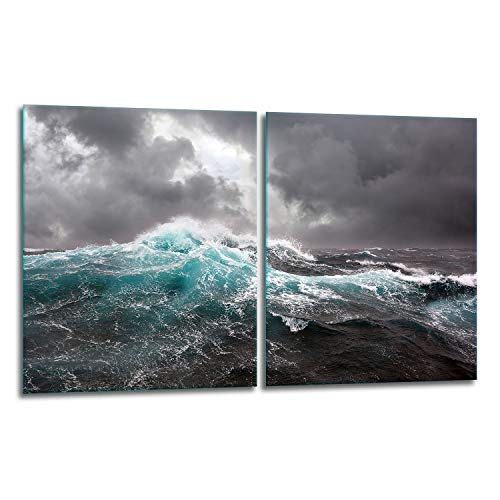 TMK | Herdabdeckplatten Set 2x40x52 cm Ceranfeld Abdeckung Glas Spritzschutz Abdeckplatte Glasplatte Herd Ceranfeldabdeckung Deko Schneidebrett Meer TMK | Herdabdeckplatten Set 2x40x52 cm Ceranfeld Abdeckung Glas Spritzschutz Abdeckplatte Glasplatte Herd Ceranfeldabdeckung Deko Schneidebrett Meer von TMK ArtDeko