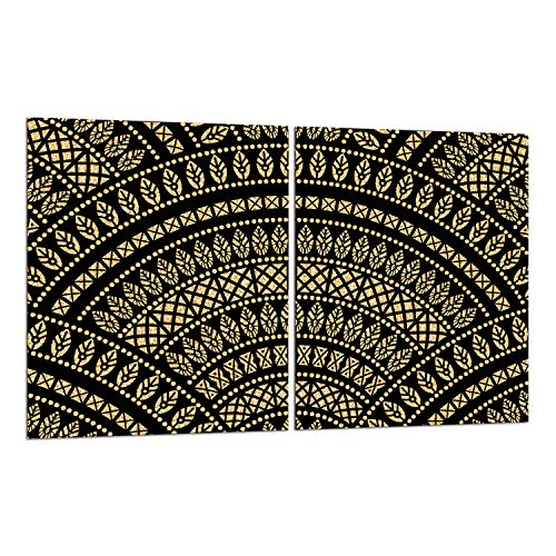 TMK | Herdabdeckplatten Set 2x40x52 cm Ceranfeld Abdeckung Glas Spritzschutz Abdeckplatte Glasplatte Herd Ceranfeldabdeckung Deko Schneidebrett Schwarz TMK | Herdabdeckplatten Set 2x40x52 cm Ceranfeld Abdeckung Glas Spritzschutz Abdeckplatte Glasplatte Herd Ceranfeldabdeckung Deko Schneidebrett Schwarz von TMK ArtDeko