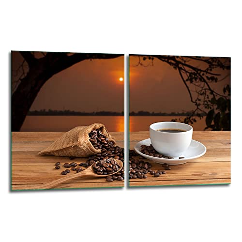 TMK | Herdabdeckplatten ceranfeld 2 Teilig 40x52 cm | Ceranfeldabdeckung Küche Elektroherd Induktion | Herdschutz Spritzschutz | Glasplatte Schneidebrett | Kaffee TMK | Herdabdeckplatten ceranfeld 2 Teilig 40x52 cm | Ceranfeldabdeckung Küche Elektroherd Induktion | Herdschutz Spritzschutz | Glasplatte Schneidebrett | Kaffee von TMK ArtDeko