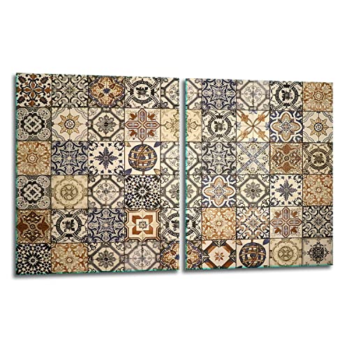 TMK ArtDeko Herdabdeckplatte 2 Teilig 2x40x52 cm - Spritzschutz Herdabdeckung – Herdschutz aus Sicherheitsglas – Robust, Hygienisch & Rutschfest– Schutz für Induktion, Ceran, Gas & Elektro TMK ArtDeko Herdabdeckplatte 2 Teilig 2x40x52 cm - Spritzschutz Herdabdeckung – Herdschutz aus Sicherheitsglas – Robust, Hygienisch & Rutschfest– Schutz für Induktion, Ceran, Gas & Elektro von TMK ArtDeko