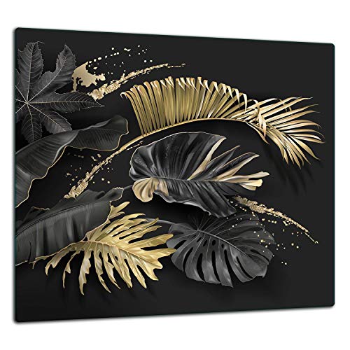 TMK | Küchenrückwand Spritzschutz aus gehärtetem Glas 65x60 cm - Dekoglas mit selbstklebendem Klebeband - Glasrückwand Küche, Gold Blumen TMK | Küchenrückwand Spritzschutz aus gehärtetem Glas 65x60 cm - Dekoglas mit selbstklebendem Klebeband - Glasrückwand Küche, Gold Blumen von TMK ArtDeko