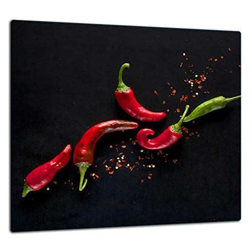 TMK | Küchenrückwand Spritzschutz aus gehärtetem Glas 65x60 cm - Dekoglas mit selbstklebendem Klebeband - Glasrückwand Küche, Schwarz Paprika TMK | Küchenrückwand Spritzschutz aus gehärtetem Glas 65x60 cm - Dekoglas mit selbstklebendem Klebeband - Glasrückwand Küche, Schwarz Paprika von TMK ArtDeko