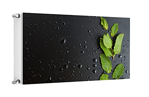 TMK ArtDeko Heizkörperverkleidung Magnetisch Wohnliches Ambiente Einfache Befestigung Magnet Heizkörperabdeckung, 100x60cm, Laub Schwarz von TMK ArtDeko