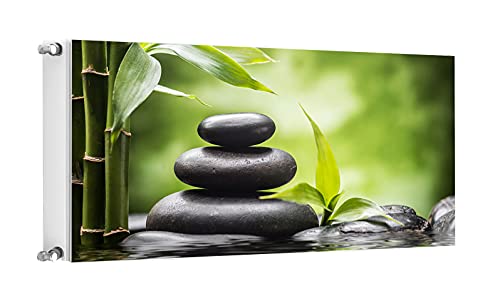 TMK ArtDeko Heizkörperverkleidung mit Magnet Stilvolle Optik 120x60 Heizkörperabdeckung, Steine von TMK ArtDeko