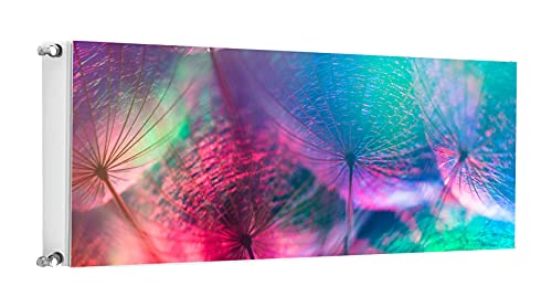TMK ArtDeko Magnetische Heizkörperverkleidung Modernes Design Einfache Montage 140x60 Magnet Heizkörperabdeckung, Blumen Bunt von TMK ArtDeko