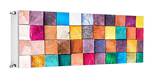 TMK ArtDeko Heizkörperverkleidung mit Magnet Stilvolle Material 160x60 Heizkörperabdeckung, Holz Mosaik von TMK ArtDeko