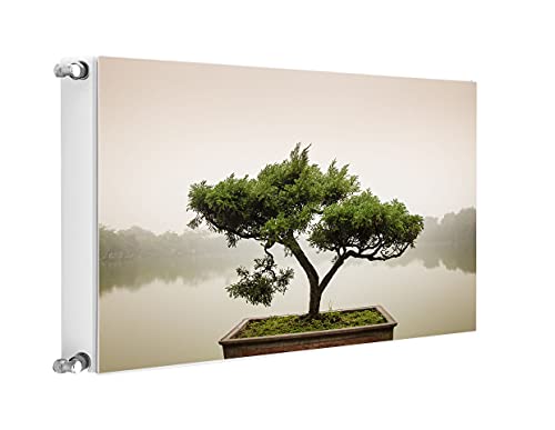 TMK ArtDeko Heizkörperabdeckung Magnetisch Dekorativer Sichtschutz Energiesparend 80x60 Magnet Heizkörperabdeckung, Heizkörperverkleidung, Baum Grau von TMK ArtDeko
