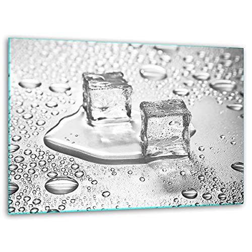 TMK, Schneidebrett glas 40x30 mit motiv Eis Schneideplatte, Herdabdeckplatte deko glas von TMK