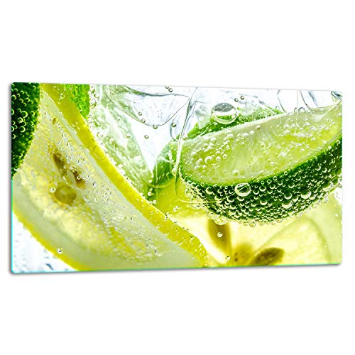 TMK | Glasschneidebrett, Herdabdeckplatte ceranfeld 1-telig, Glasschneideplatte, Spritzschutz, Universal Glasplate, 52x30 cm, motiv obst von TMK ArtDeko