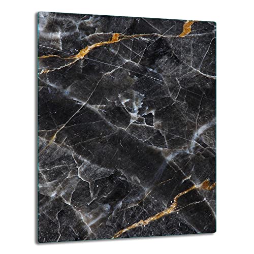 TMK | Herdabdeckplatte 40x52 Einteilig Glas Elektroherd Induktion Herdschutz Spritzschutz Glasplatte Deko Schneidebrett Schwarz Marmor TMK | Herdabdeckplatte 40x52 Einteilig Glas Elektroherd Induktion Herdschutz Spritzschutz Glasplatte Deko Schneidebrett Schwarz Marmor von TMK ArtDeko