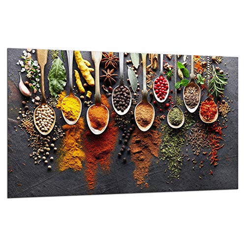 TMK | Herdabdeckplatte 80x52 cm 1-teilig Ceranfeldabdeckung Induktion Herdschutz Spritzschutz Glasplatte Deko Schneidebrett Gewürze von TMK ArtDeko