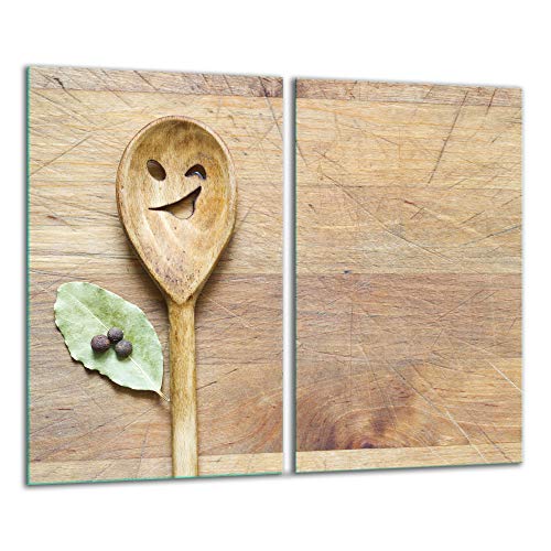 TMK | Herdabdeckplatten 2 Teilig 2x30x52 cm Ceranfeldabdeckung Küche Elektroherd Induktion Herdschutz Spritzschutz Glasplatte Schneidebrett Holz TMK | Herdabdeckplatten 2 Teilig 2x30x52 cm Ceranfeldabdeckung Küche Elektroherd Induktion Herdschutz Spritzschutz Glasplatte Schneidebrett Holz von TMK ArtDeko