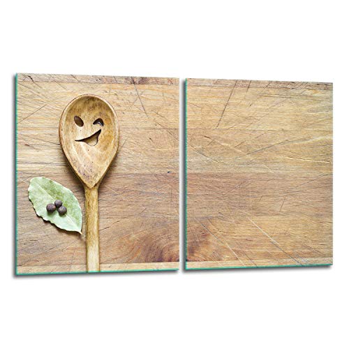 TMK | Herdabdeckplatten Set 2x40x52 cm Ceranfeld Abdeckung Glas Spritzschutz Abdeckplatte Glasplatte Herd Ceranfeldabdeckung Deko Schneidebrett | Küche TMK | Herdabdeckplatten Set 2x40x52 cm Ceranfeld Abdeckung Glas Spritzschutz Abdeckplatte Glasplatte Herd Ceranfeldabdeckung Deko Schneidebrett | Küche von TMK ArtDeko
