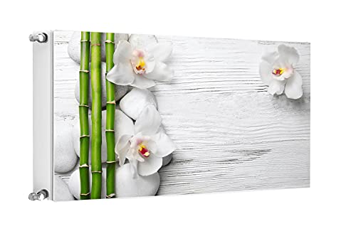 TMK Magnet Heizkörperabdeckung, Heizkörperverkleidung 100x60cm, Bambus Blume von TMK ArtDeko