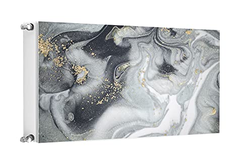 TMK ArtDeko Magnetische Heizkörperverkleidung Modernes Design Einfache Montage Magnet Heizkörperabdeckung, 100x60cm, Marmor Gold von TMK ArtDeko