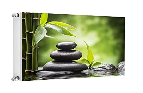 TMK ArtDeko Heizkörperabdeckung Magnetisch Dekorativer Sichtschutz Energiesparend Magnet Heizkörperabdeckung, Heizkörperverkleidung 100x60cm, Steine von TMK ArtDeko