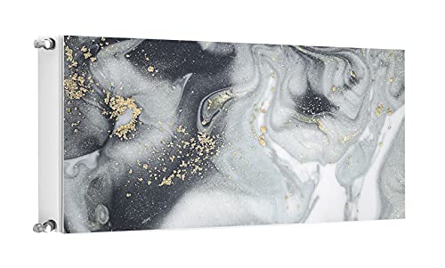 TMK ArtDeko Heizkörperabdeckung Magnetisch Dekorativer Sichtschutz Energiesparend 120x60 Magnet Heizkörperabdeckung, Heizkörperverkleidung, Marmor Gold von TMK ArtDeko