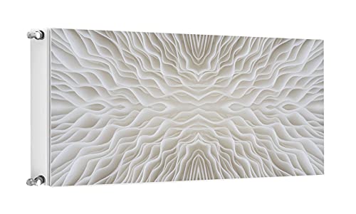 TMK ArtDeko Magnet Heizkörperabdeckung Innovative Lösung Selbsthaftend 120x60 Heizkörperabdeckung, Heizkörperverkleidung, Muster Weiß von TMK ArtDeko