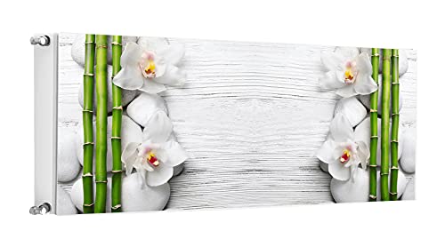 TMK Magnet Heizkörperabdeckung, Heizkörperverkleidung 140x60 cm, Bambus Blume von TMK ArtDeko