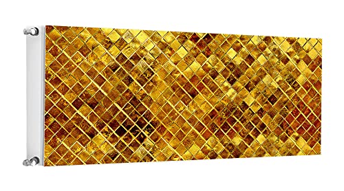 TMK Magnet Heizkörperabdeckung, Heizkörperverkleidung 140x60 cm, Gold Mosaik von TMK ArtDeko