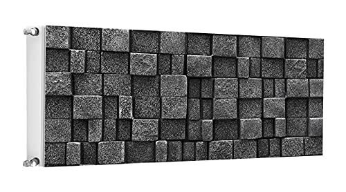 TMK Magnet Heizkörperabdeckung, Heizkörperverkleidung 140x60 cm, Steine von TMK ArtDeko