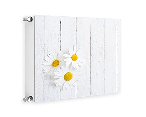 TMK ArtDeko Heizkörperverkleidung mit Magnet Stilvolle Optik 60x60 Heizkörperabdeckung, Blumen Holz von TMK ArtDeko