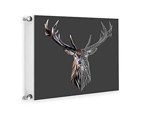 TMK ArtDeko Heizkörperverkleidung mit Magnet Stilvolle Optik 60x60 Heizkörperabdeckung, Hirsch von TMK ArtDeko