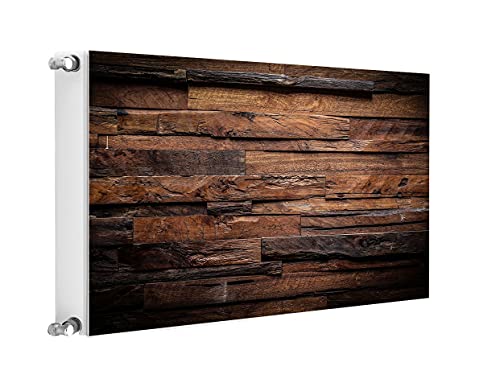 TMK ArtDeko Magnetische Heizkörperverkleidung Modernes Design Einfache Montage 80x60 Magnet Heizkörperabdeckung, Holz Braun von TMK ArtDeko